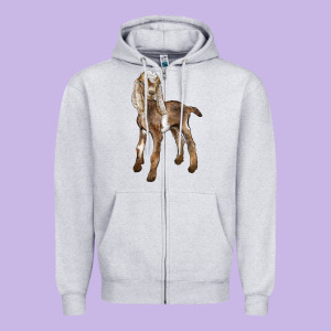Baby Nubian Goat Zipper Hoodie Designed By Lillyallendesigns