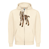 Sandshell Baby Nubian Goat Zipper Hoodie - LillyAllenDesigns