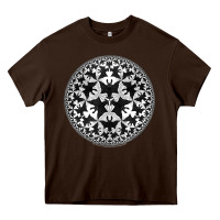 Chocolate Brown M.C. Escher Circle Limit IV Heavy Core Tee - trangStudio