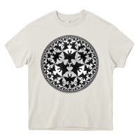 Cream M.C. Escher Circle Limit IV Heavy Core Tee - trangStudio
