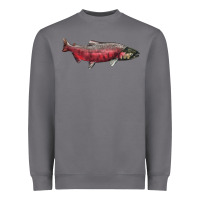 Storm Chinook Salmon Fish Illustrations Heavyweight Sweatshirt - LillyAllenDesigns