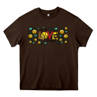 Chocolate Brown for the love of the game softball Heavy Core Tee - Jasminsmagicworld