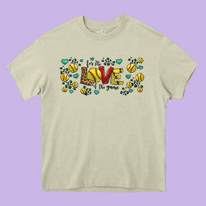 For The Love Of The Game Softball Heavy Core Tee Designed By Jasminsmagicworld