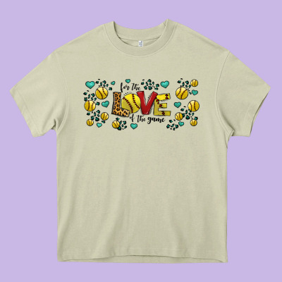 For The Love Of The Game Softball Heavy Core Tee Designed By Jasminsmagicworld