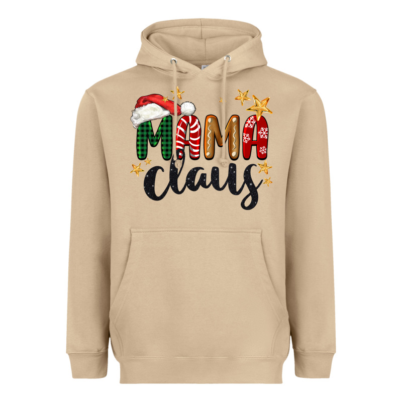 Mama Claus Christmas Heavyweight Hoodie by BarkalooDesign | Teevron