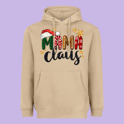 Mama Claus Christmas Heavyweight Hoodie Designed By Barkaloodesign