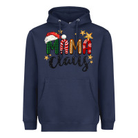 Navy mama Claus Christmas Heavyweight Hoodie - BarkalooDesign