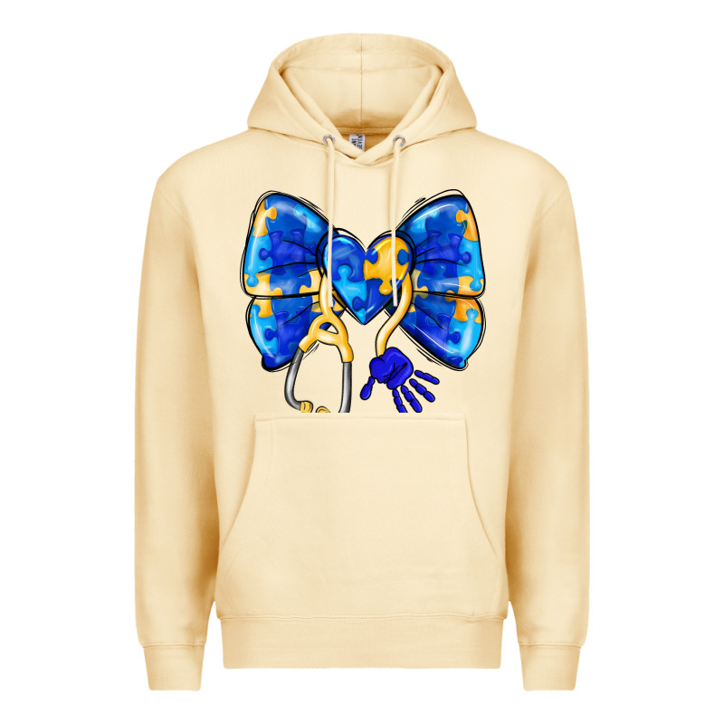 Down Syndrome Ribbon Premium Hoodie by CowhideDigitalArt | Teevron