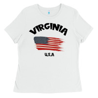 White VIRGINIA U.S.A Ladies Tee - Bettercallsaul