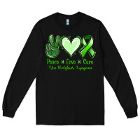 Black Peace Love Cure Non Hodgkins Lympoma Long Sleeve Tee - Jasminsmagicworld