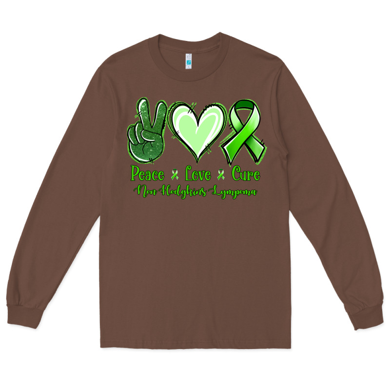Peace Love Cure Non Hodgkins Lympoma Long Sleeve Tee by Jasminsmagicworld | Teevron