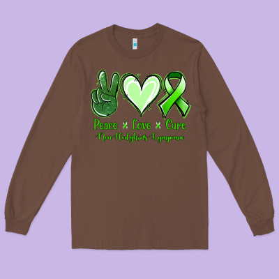 Peace Love Cure Non Hodgkins Lympoma Long Sleeve Tee Designed By Jasminsmagicworld