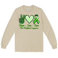 Mushroom Peace Love Cure Non Hodgkins Lympoma Long Sleeve Tee - Jasminsmagicworld