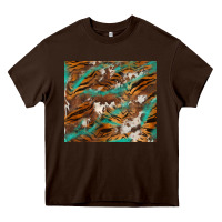 Chocolate Brown tiger cowhide tumbler Heavy Core Tee - BarkalooDesign