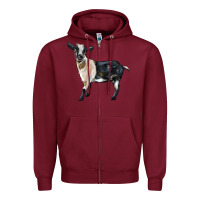 Burgundy Tennessee Fainting Goat Zipper Hoodie - LillyAllenDesigns