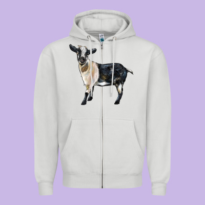 Tennessee Fainting Goat Zipper Hoodie Designed By Lillyallendesigns