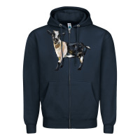 Navy Tennessee Fainting Goat Zipper Hoodie - LillyAllenDesigns
