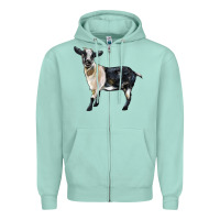 Seafoam Tennessee Fainting Goat Zipper Hoodie - LillyAllenDesigns
