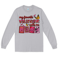 Moon Dust my favorite valentine calls me mama Long Sleeve Tee - OliviaCreatesArt