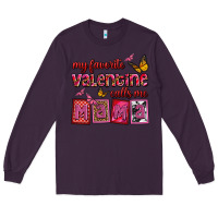 Plum my favorite valentine calls me mama Long Sleeve Tee - OliviaCreatesArt