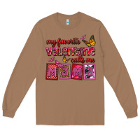 Toasted Coconut my favorite valentine calls me mama Long Sleeve Tee - OliviaCreatesArt