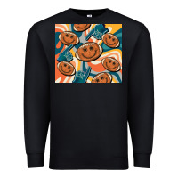Black football smiley face Premium Sweatshirt - BarkalooDesign