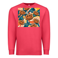 Cardinal football smiley face Premium Sweatshirt - BarkalooDesign