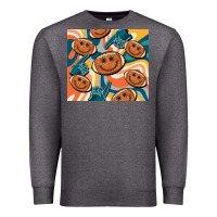 Charcoal Heather football smiley face Premium Sweatshirt - BarkalooDesign