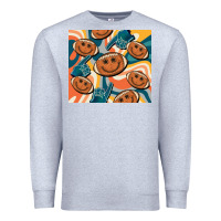 Heather Grey football smiley face Premium Sweatshirt - BarkalooDesign