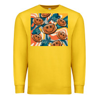 Lemon football smiley face Premium Sweatshirt - BarkalooDesign