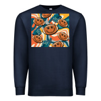 Navy football smiley face Premium Sweatshirt - BarkalooDesign