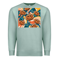 Seafoam football smiley face Premium Sweatshirt - BarkalooDesign