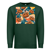Sports Green football smiley face Premium Sweatshirt - BarkalooDesign