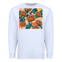 White football smiley face Premium Sweatshirt - BarkalooDesign