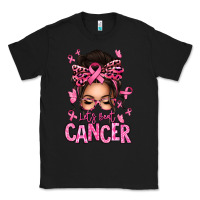 Black lets beat cancer afro messy bun Classic Tee - texasbilliewilder