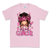 Bubblegum Pink lets beat cancer afro messy bun Classic Tee - texasbilliewilder