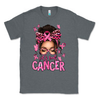 Lets Beat Cancer Afro Messy Bun Classic Tee | Teevron