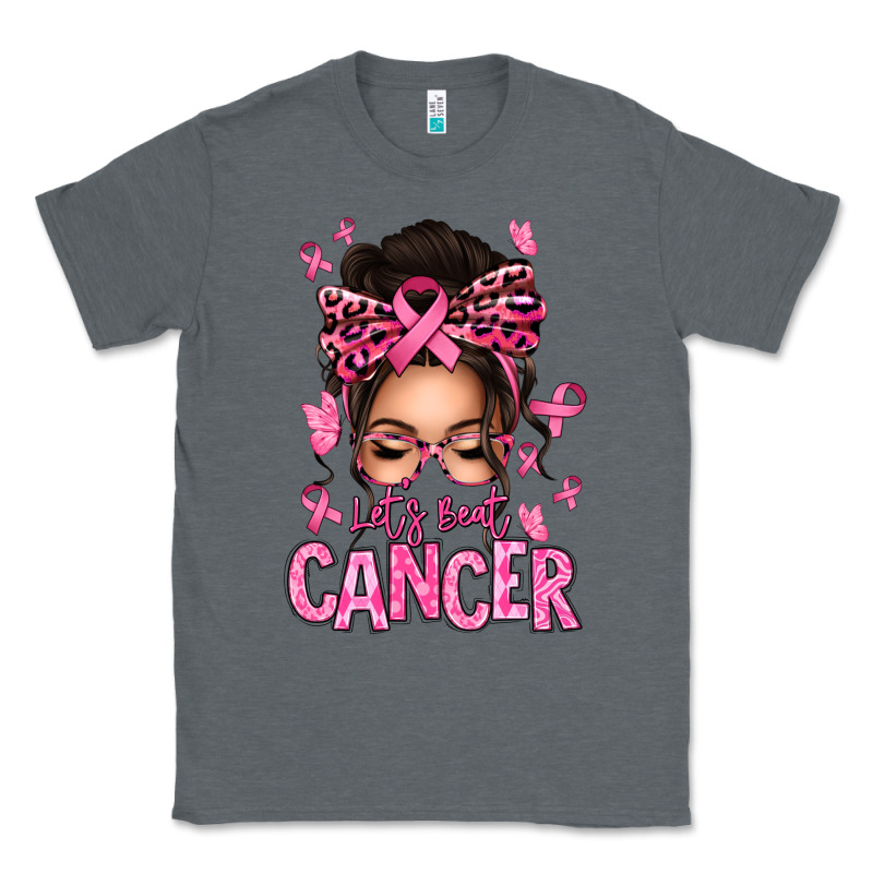 Lets Beat Cancer Afro Messy Bun Classic Tee by texasbilliewilder | Teevron