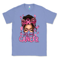 Colony Blue lets beat cancer afro messy bun Classic Tee - texasbilliewilder