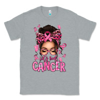 Heather Grey lets beat cancer afro messy bun Classic Tee - texasbilliewilder