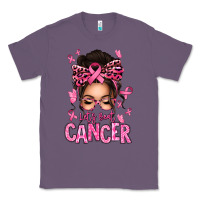 Lavender lets beat cancer afro messy bun Classic Tee - texasbilliewilder