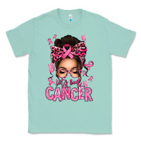 Seafoam lets beat cancer afro messy bun Classic Tee - texasbilliewilder