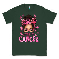 Sports Green lets beat cancer afro messy bun Classic Tee - texasbilliewilder