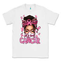White lets beat cancer afro messy bun Classic Tee - texasbilliewilder
