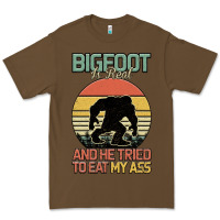 Cacao Bigfoot is real and he tried to eat my ass Premium Tee - Bettercallsaul