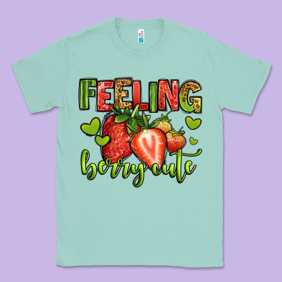 Feeling Berry Cute Strawberry Classic Tee Designed By Jasminsmagicworld
