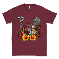 Burgundy farm life chicken Classic Tee - SublimationCraftShop