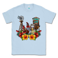 Dusty Blue farm life chicken Classic Tee - SublimationCraftShop