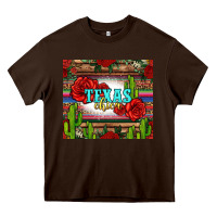 Chocolate Brown texas chica with roses Heavy Core Tee - Jasminsmagicworld