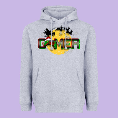 Christmas Gamer Heavyweight Hoodie Designed By Barkaloodesign